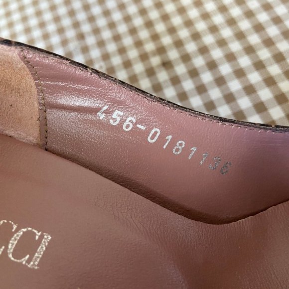 Fiorucci Leather Heel Croc Pattern Suede Pump Brown Size: 36 (US:6) - Picture 9 of 12